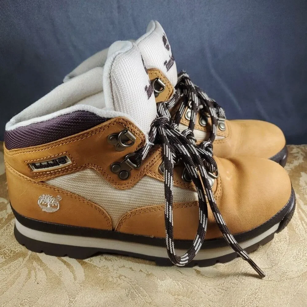 Timberland Juniors Euro Hiker Boots Youth Boys Girls‎ 4M Wheat 96947 High Shoes